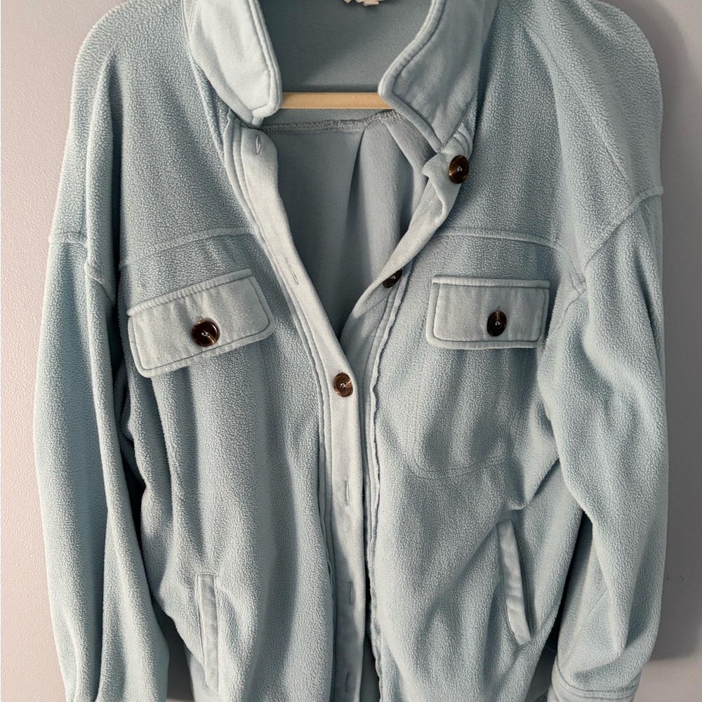 LA MIEL Light Blue Utility Jacket - Picture 2 of 4